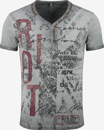 Key Largo Shirt 'Riot' in Grey: front