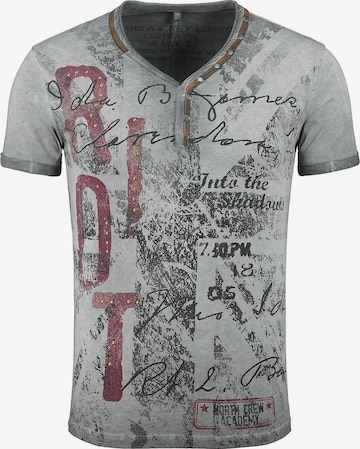 Key Largo Shirt 'Riot' in Grijs: voorkant