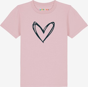 watabout.kids Shirt 'Herzi' in Pink: front