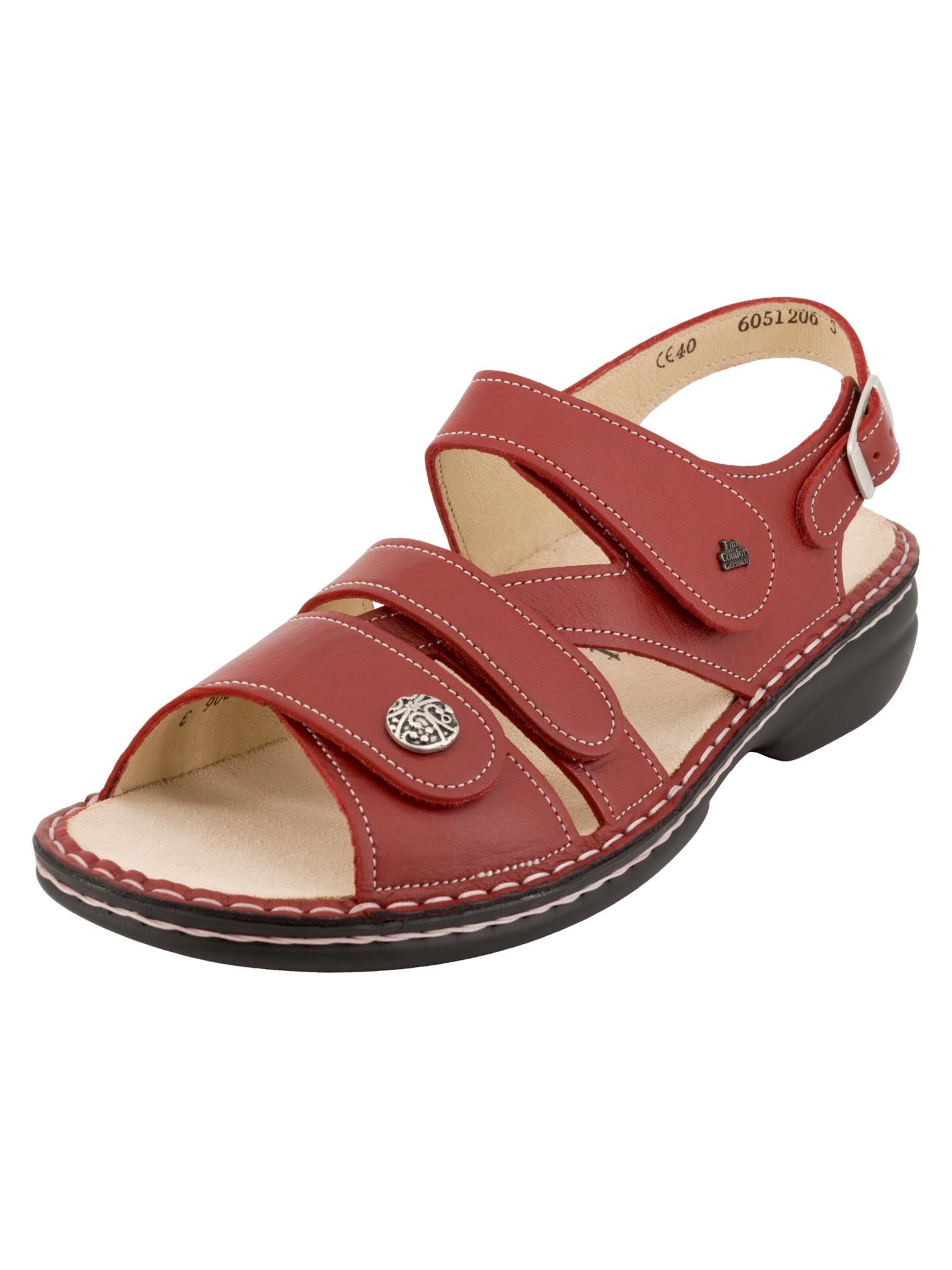 Finn Comfort Sandaal 'Gomera' in Rood: voorkant