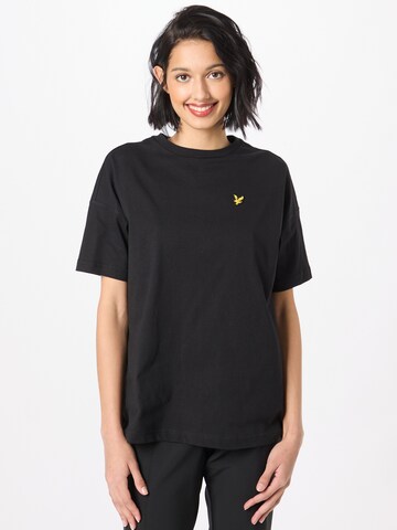 Lyle & Scott Oversize tričko - Čierna: predná strana