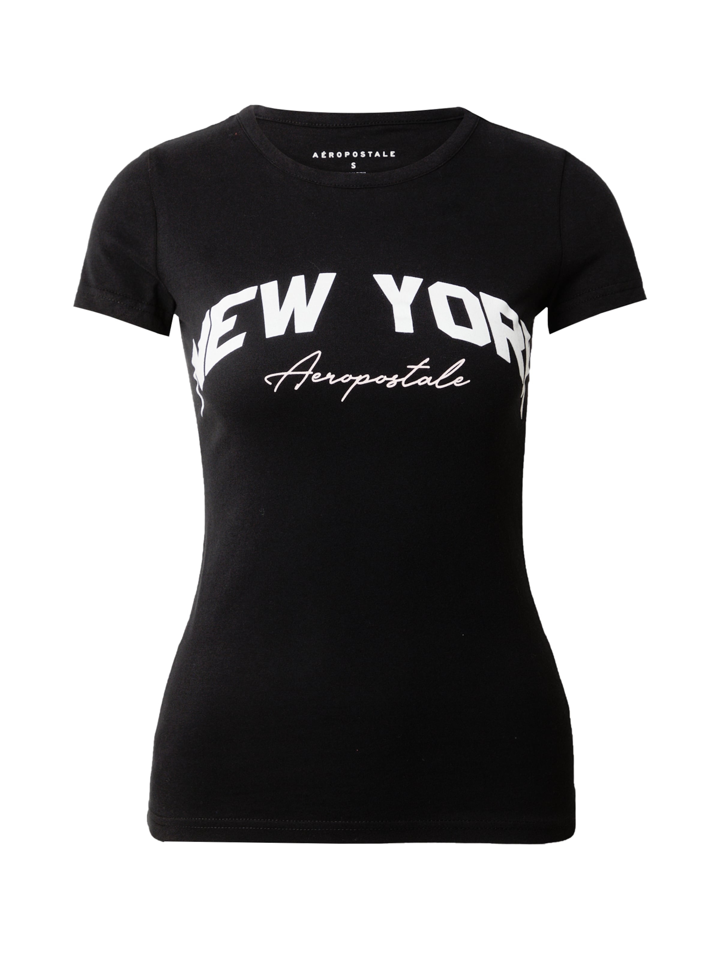 AÉROPOSTALE Shirt 'NEW YORK' in Black: front