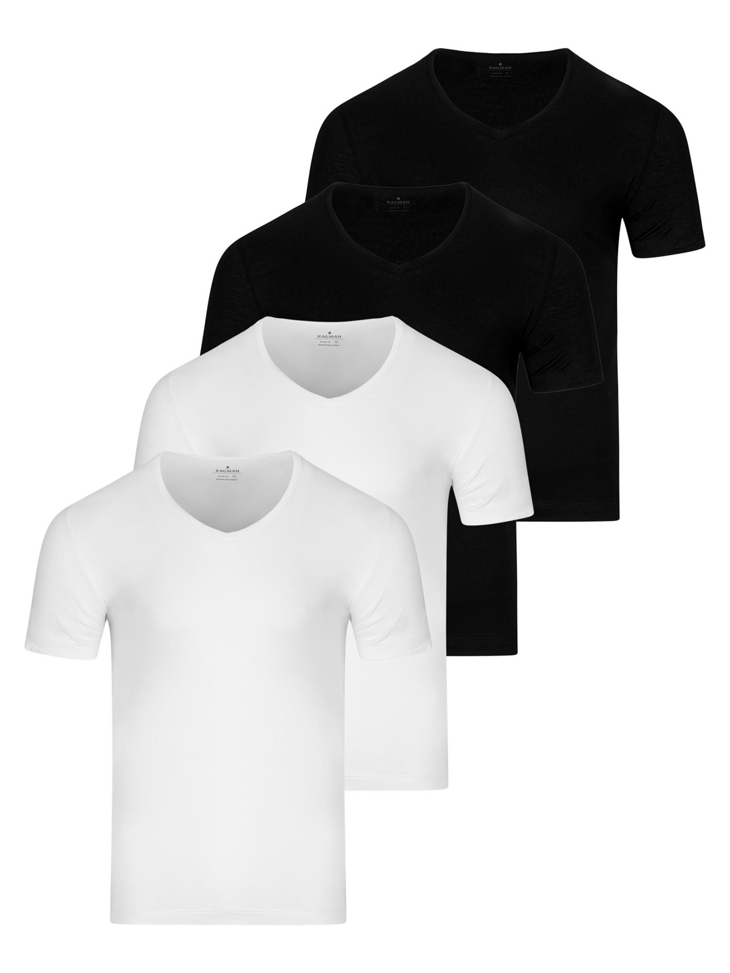 Ragman Undershirt 'Basic' in Black: front