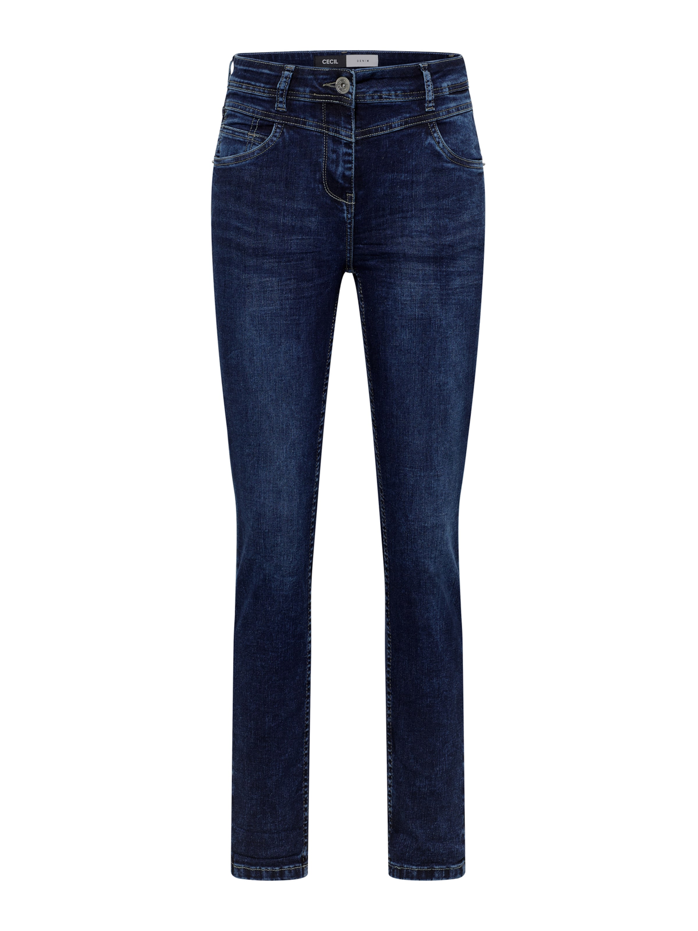 CECIL Úzky strih Džínsy 'Toronto' - Modrá: predná strana