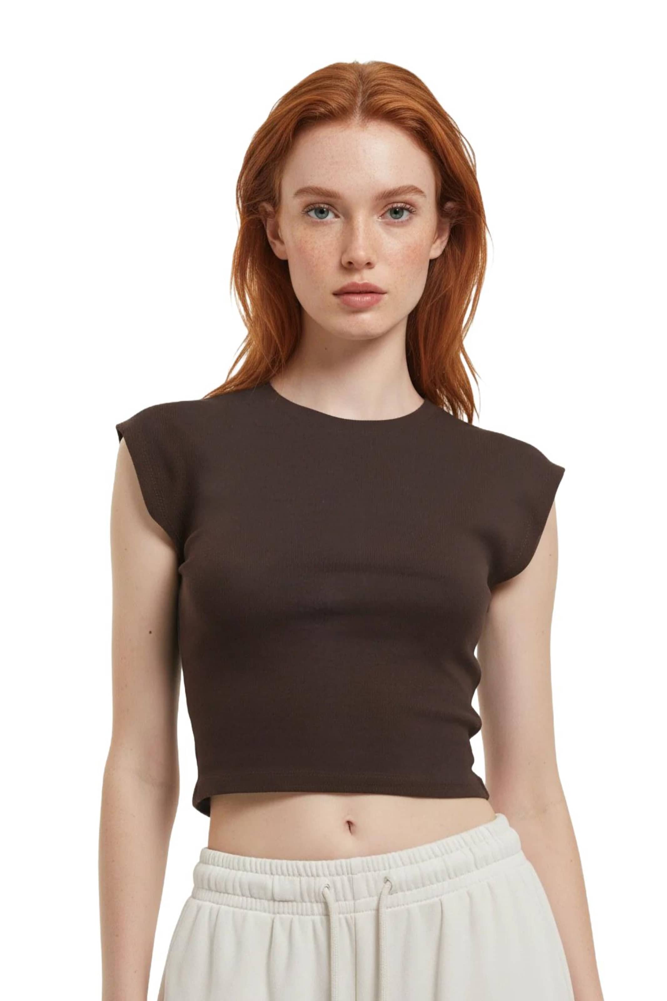T-shirt No Matter What en marron : devant