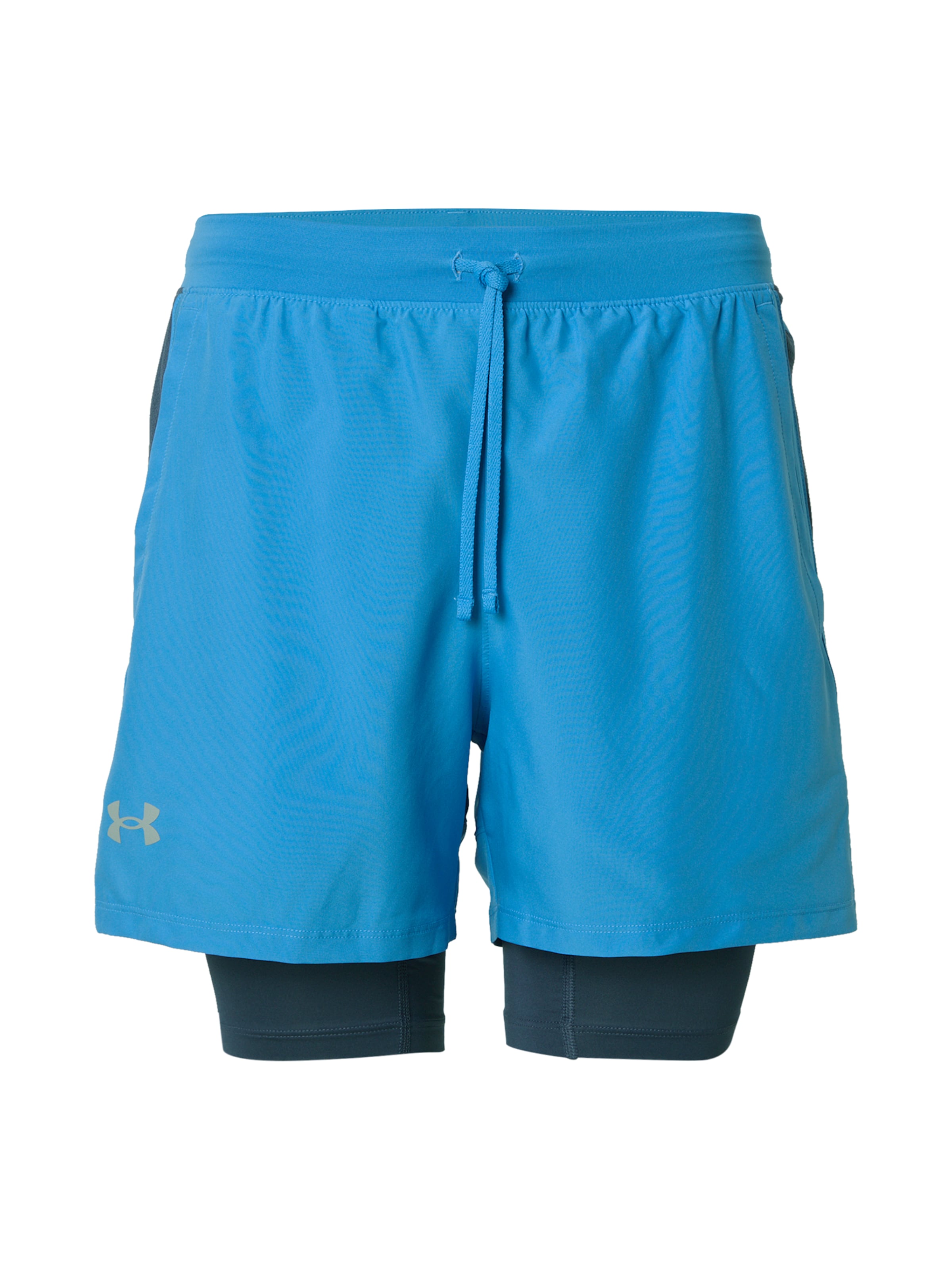 Pantaloni sport 'LAUNCH 5' de la UNDER ARMOUR pe albastru: față