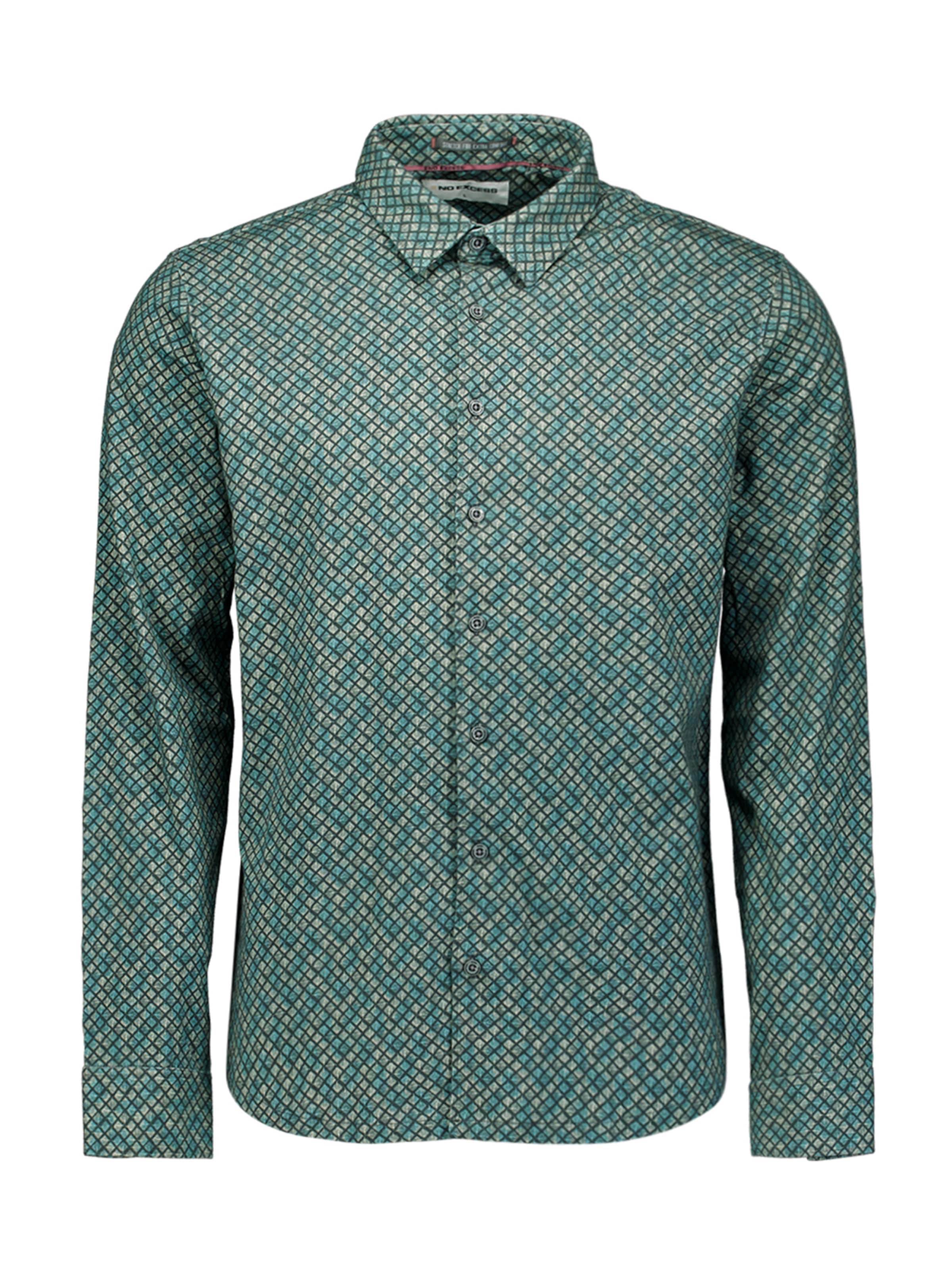 No Excess Regular fit Overhemd in Grijs: voorkant