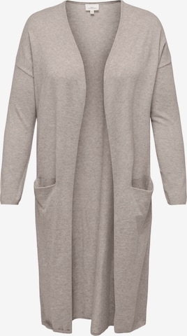 ONLY Carmakoma Gebreid vest 'CARNew Esly' in Beige: voorkant