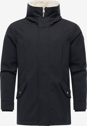 Ragwear Wintermantel 'Mr Cany' in Schwarz: Vorderseite
