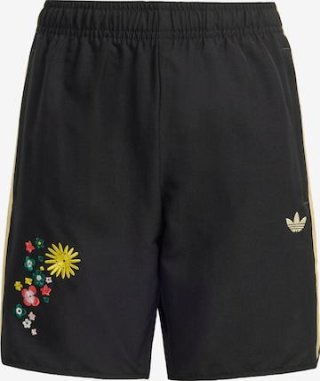 ADIDAS ORIGINALS - Regular Calças 'Adidas Originals x Liberty London' em preto: frente