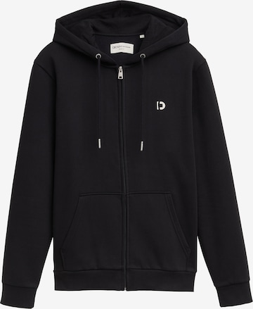 TOM TAILOR DENIM Sweatjacke in Schwarz: Vorderseite