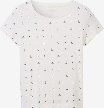 TOM TAILOR T-Shirt in marine / offwhite, Produktansicht