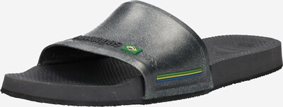 HAVAIANAS Pantolette 'Brasil' in graumeliert / grün / schwarz, Produktansicht