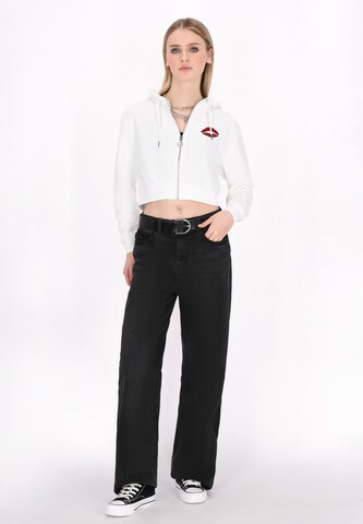 myMo ROCKS Sweat jacket 'Comfy' in White