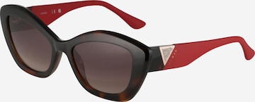 Lunettes de soleil GUESS en marron : devant