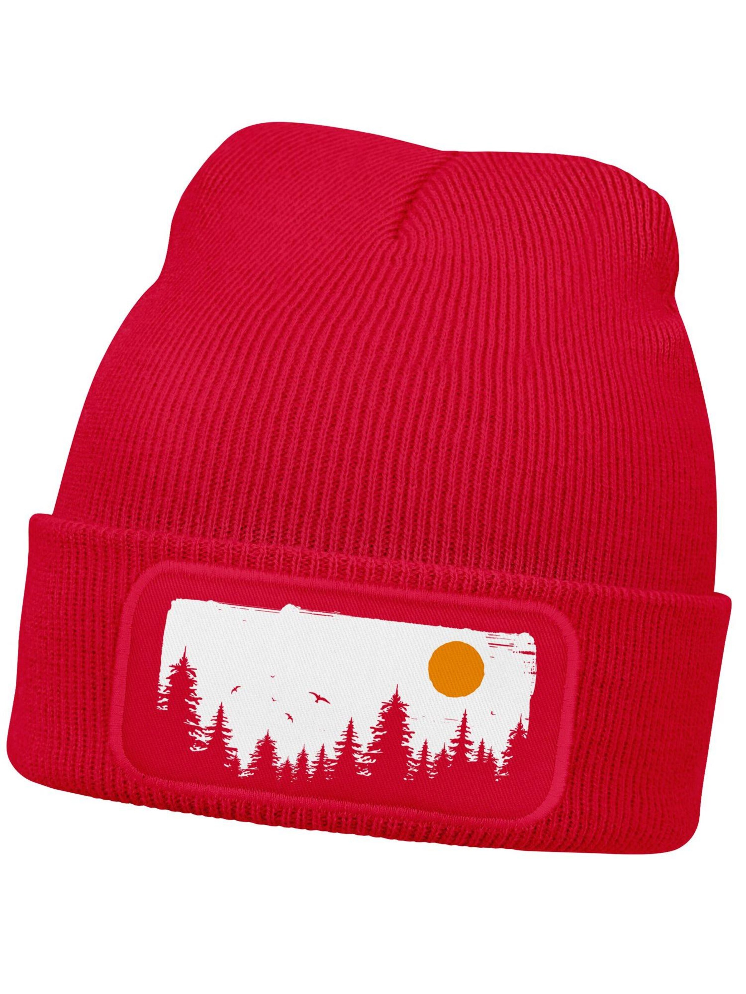 Neverless Beanie 'Braumkette' in Red: front
