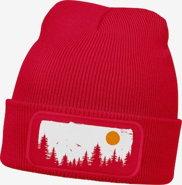 Neverless Beanie 'Braumkette' in Red: front