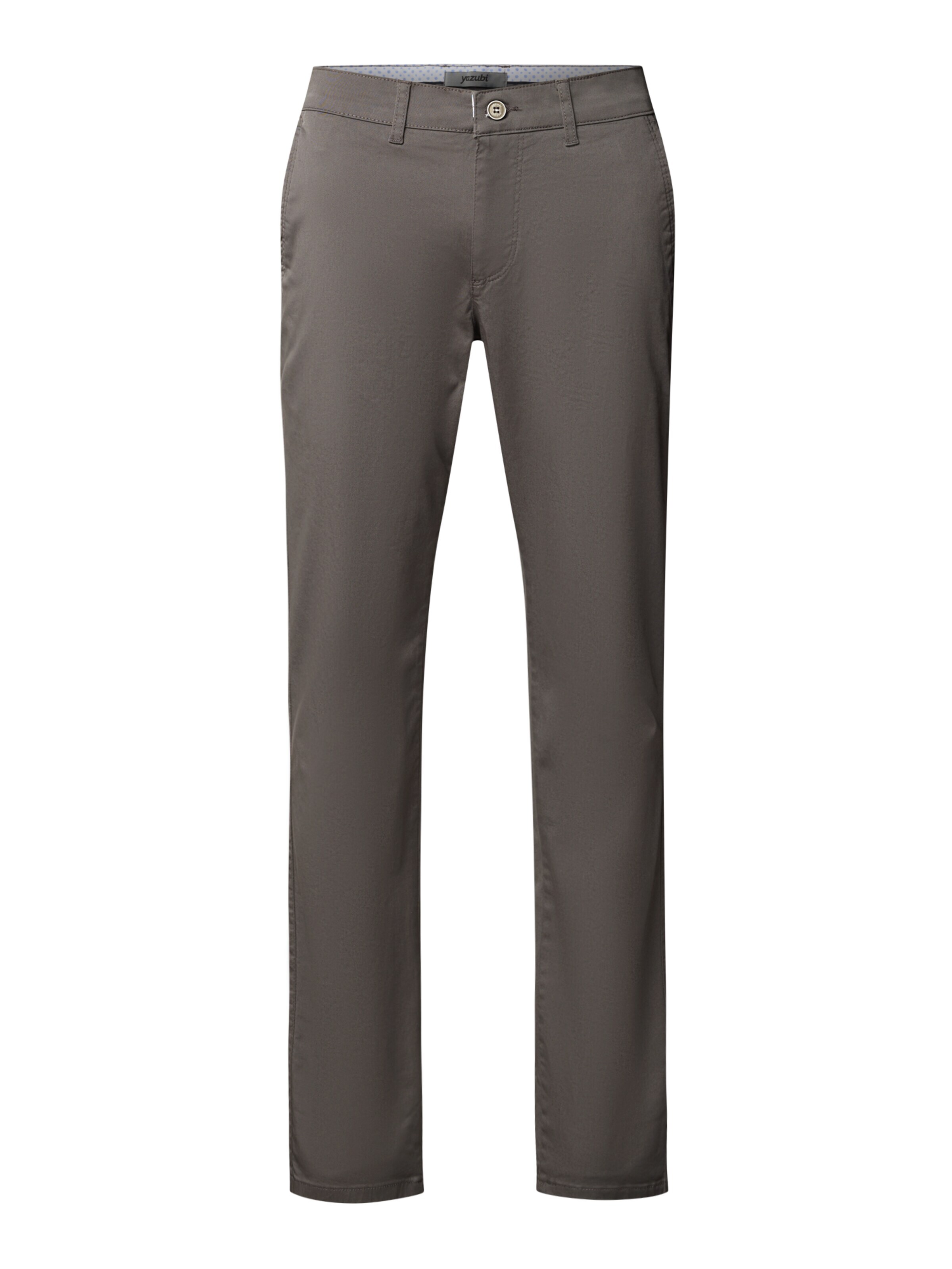 yazubi Slim fit Chino Pants 'Dustin' in Grey: front