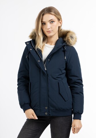 DreiMaster Vintage Winterjas in Blauw: voorkant