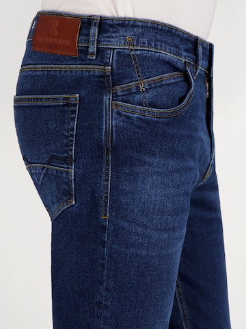 ATELIER GARDEUR Slimfit Jeans "Bennet", authentische Used-Effekte, Modern Fit in Blau