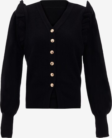 NAEMI Knit Cardigan in Black: front