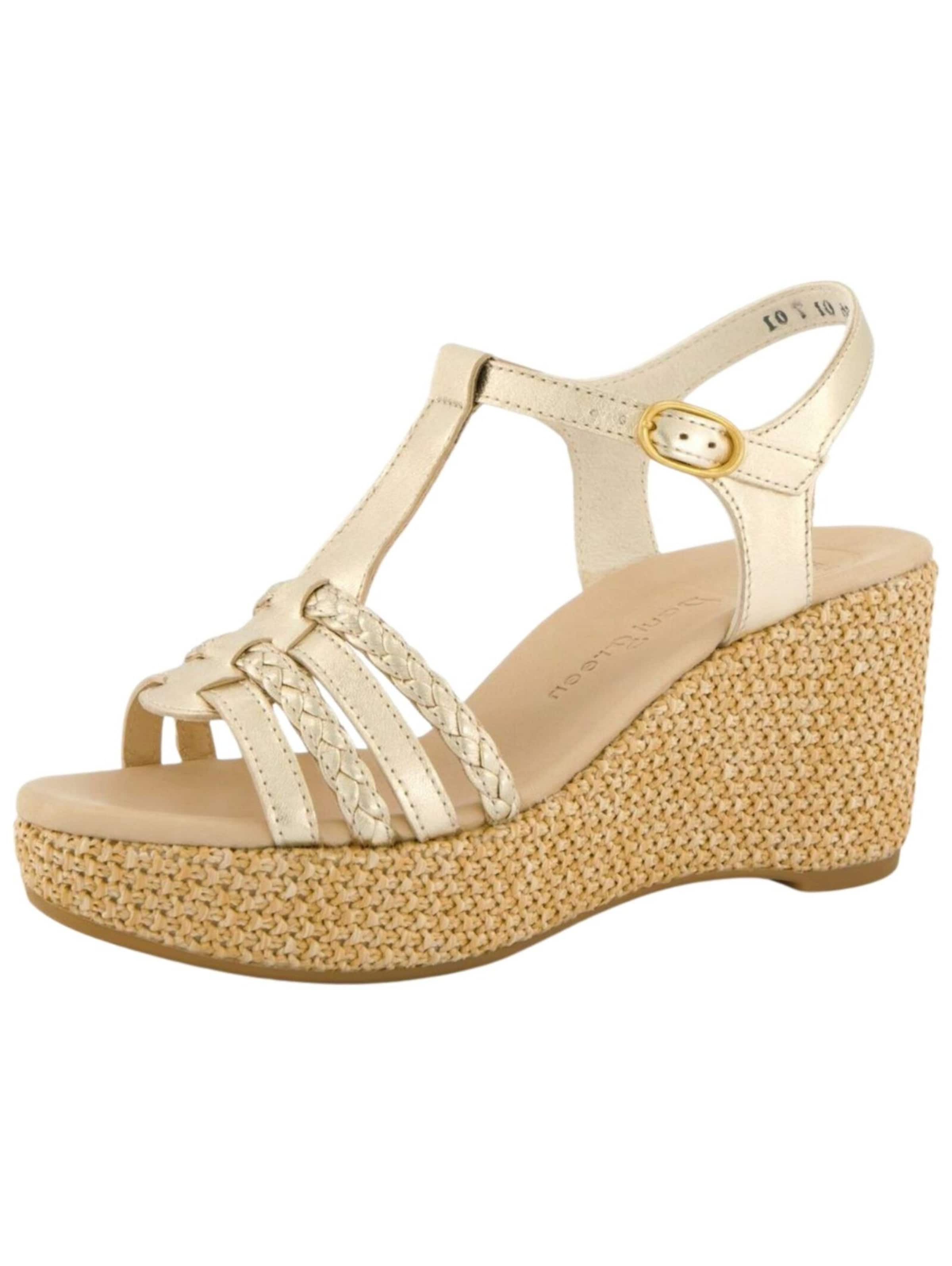 Sandalo di Paul Green in oro: frontale