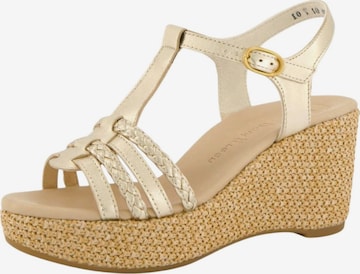 Sandales Paul Green en or : devant