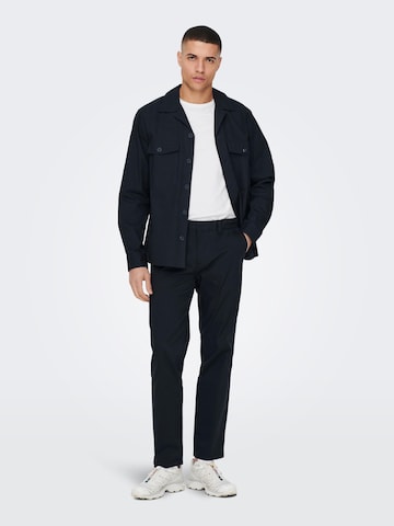 Only & Sons Regular fit Overhemd in Blauw