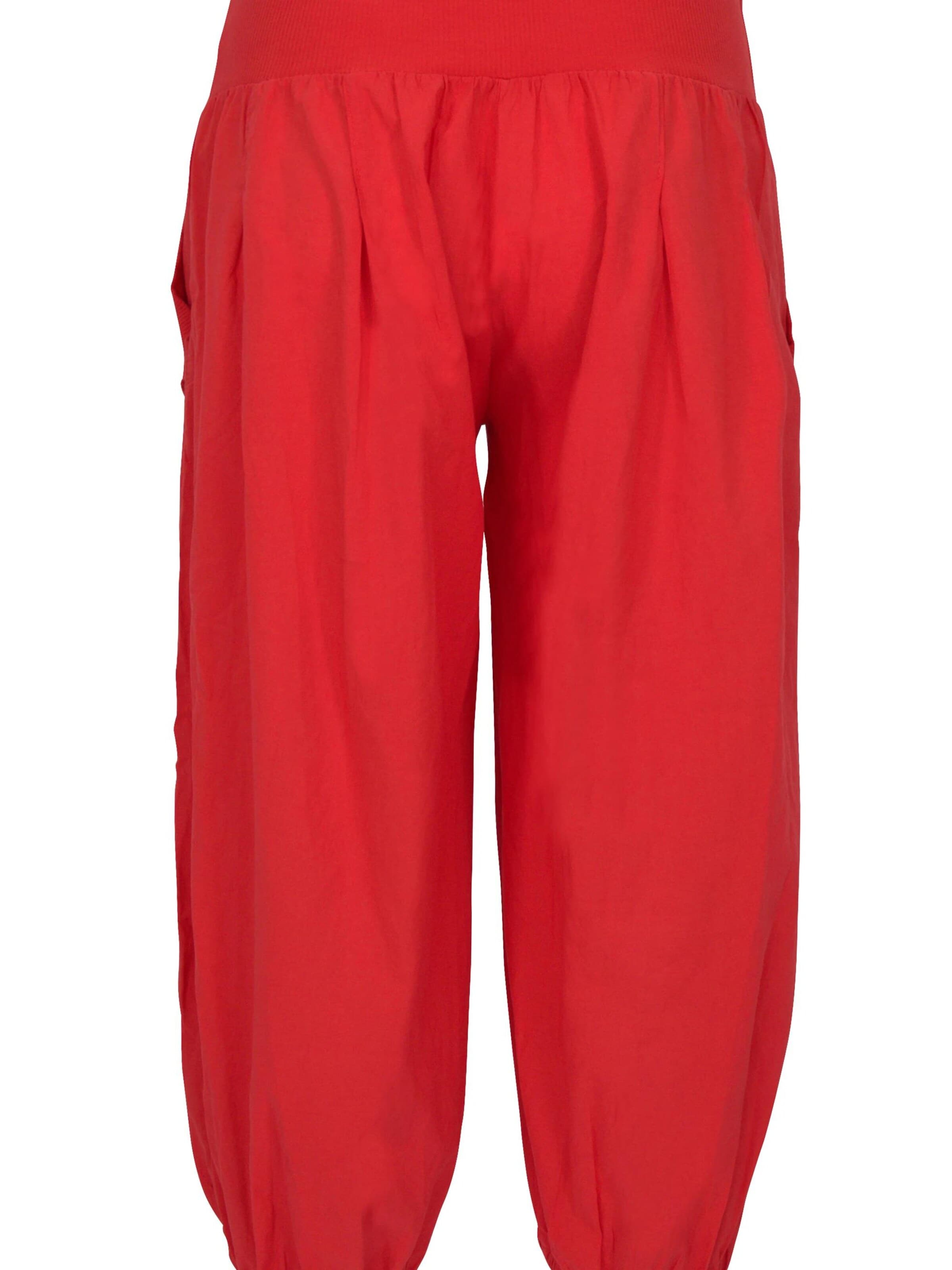 malito more than fashion Harem Pants in Red: front