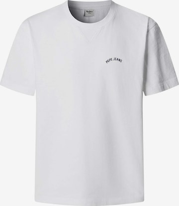 T-Shirt ' JOHN ' Pepe Jeans en blanc : devant