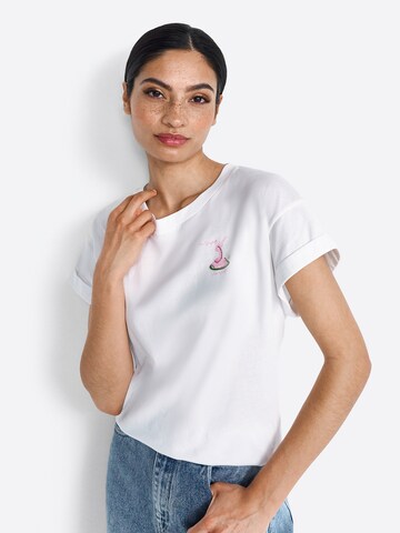 T-shirt Rich & Royal en blanc : devant