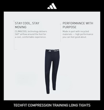 ADIDAS PERFORMANCE Skinny Sportbroek in Blauw