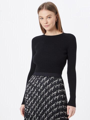 HUGO Sweater 'Sanderiny' in Black: front