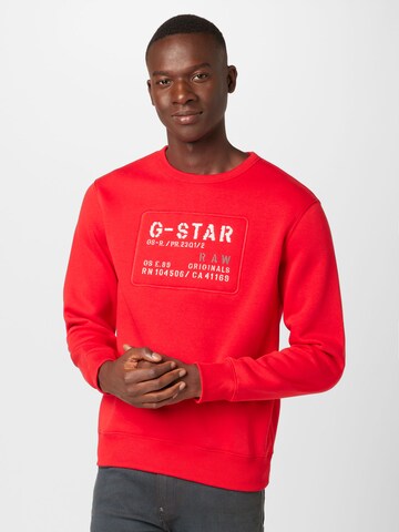 Felpa di G-Star RAW in rosso: frontale