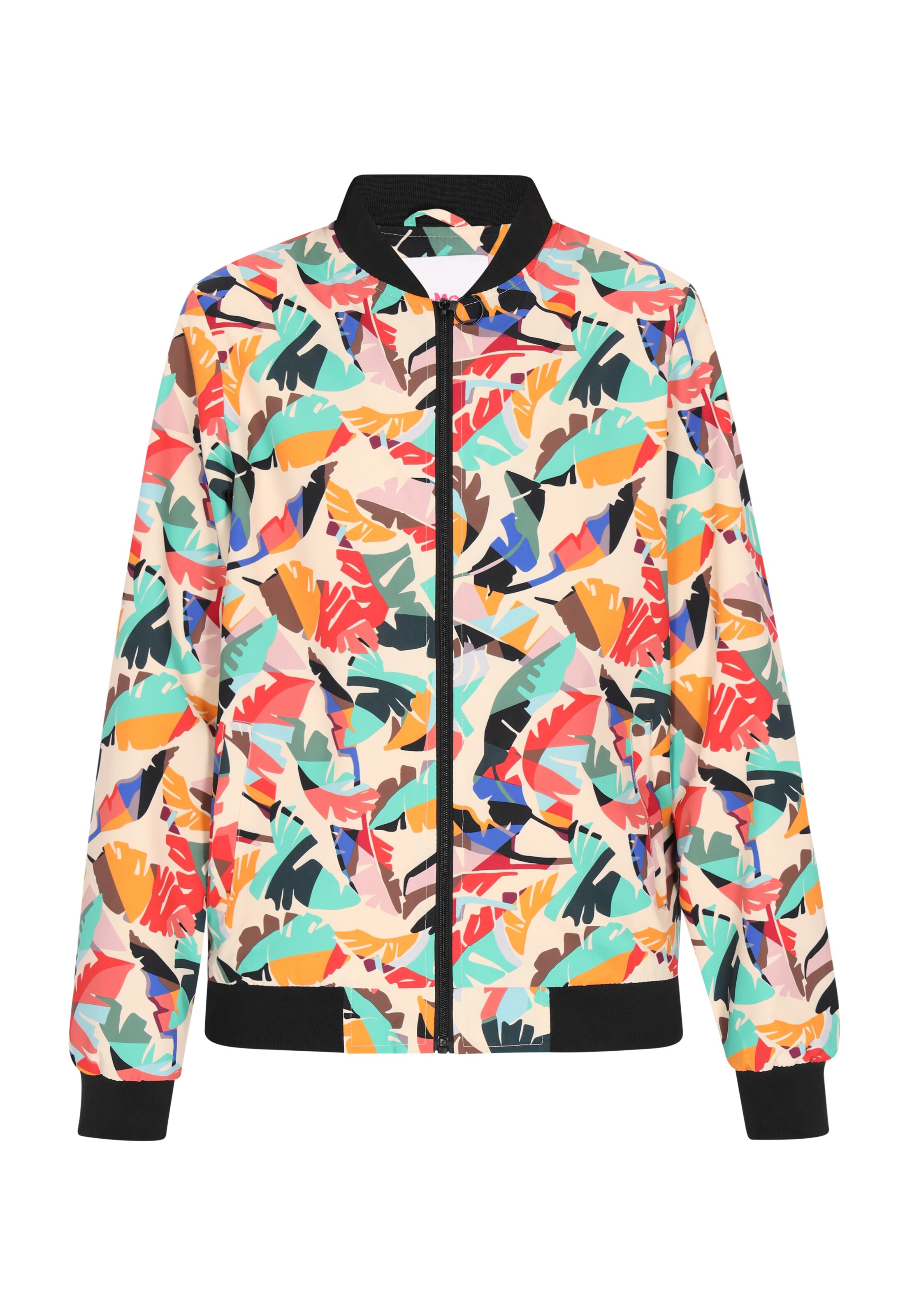 MYMO Prehodna jakna | turkizna / rdeča / črna / off-bela barva, Prikaz izdelka