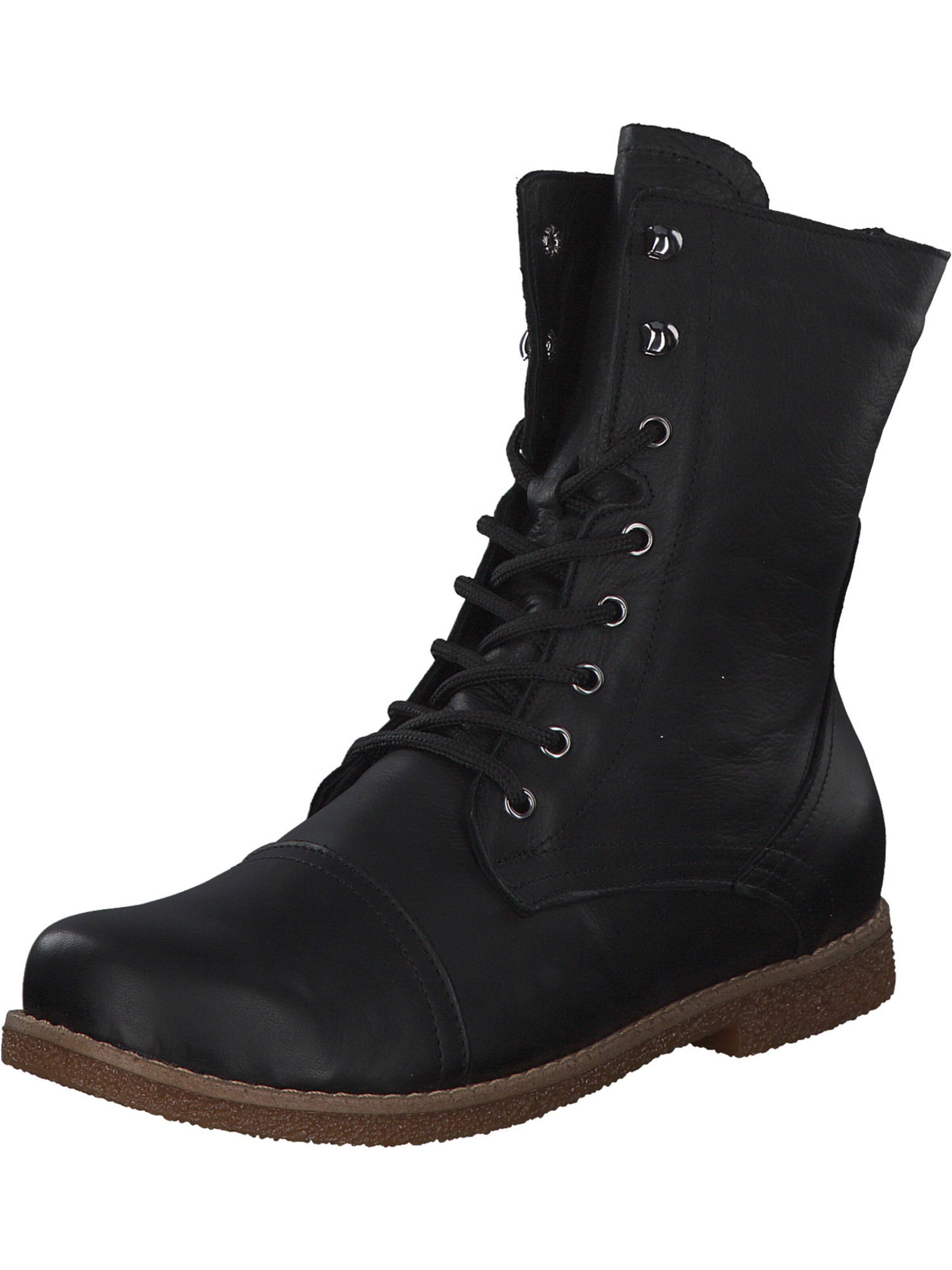 Esgano Lace-Up Ankle Boots in Black: front