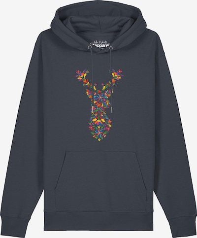 Watapparel Sweatshirt 'Floral Deer' in XXL in blau / gelb / anthrazit / magenta, Produktansicht