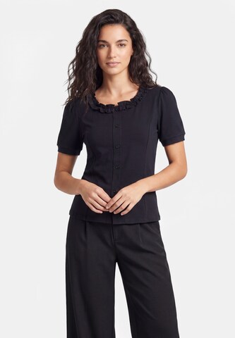 usha BLACK LABEL - Blusa en negro: frente