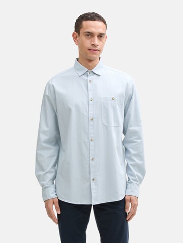 TOM TAILOR Regular fit Button Up Shirt in Blue: front