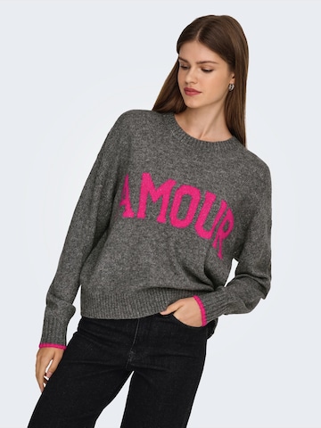 ONLY Sweter 'ONLNEW AMOUR' w kolorze szary