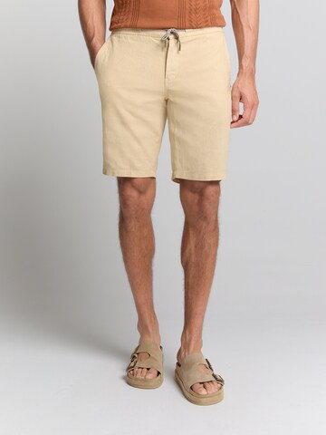 No Excess Regular Broek in Beige: voorkant
