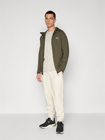 PUMA Athletic Zip-Up Hoodie 'Evostripe' in Green