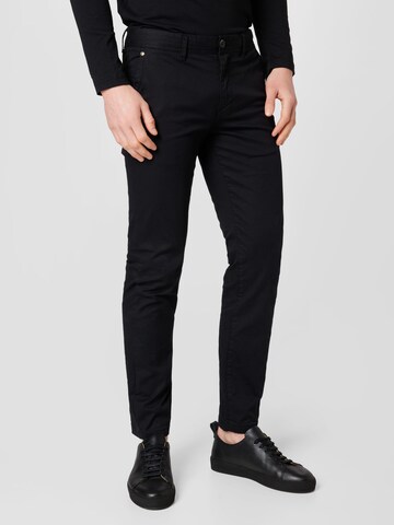 SCOTCH & SODA Slimfit Chinobyxa 'Stuart' i svart: framsida