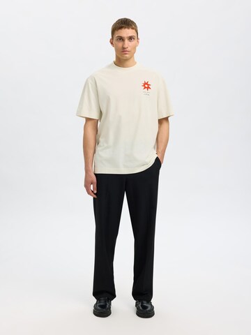 SELECTED Shirt 'Nous Vous x Selected' in Beige