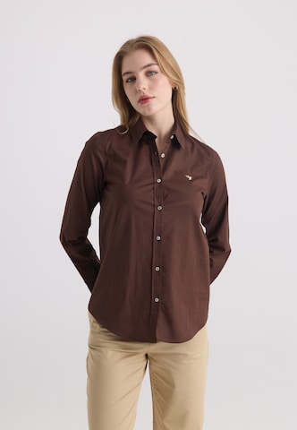 Camicia da donna di Felix Hardy in marrone: frontale