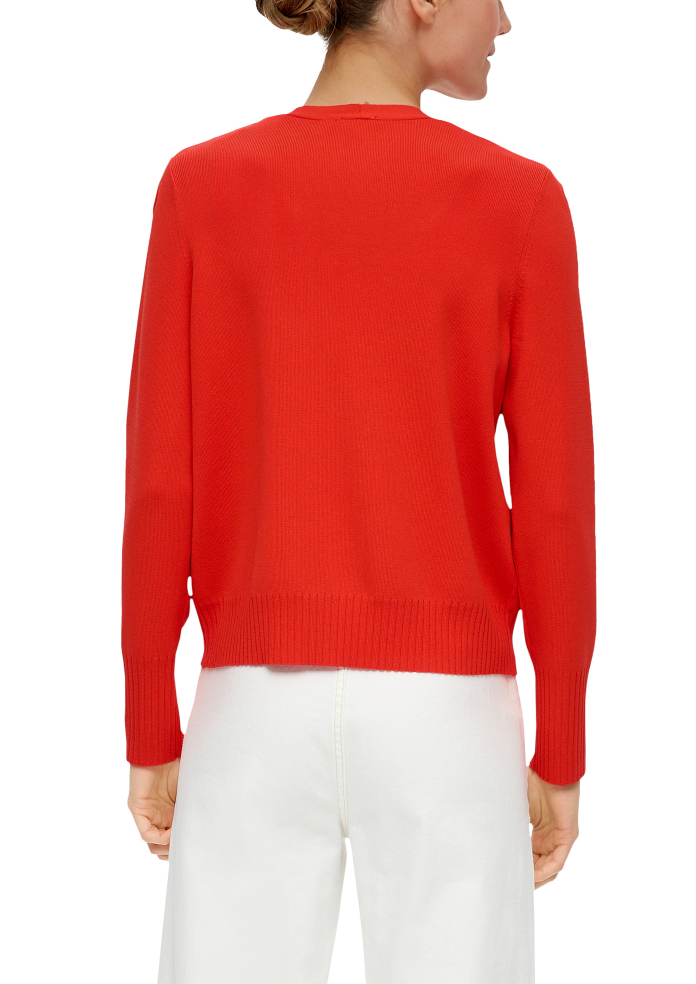 s.Oliver BLACK LABEL Gebreid vest in Rood