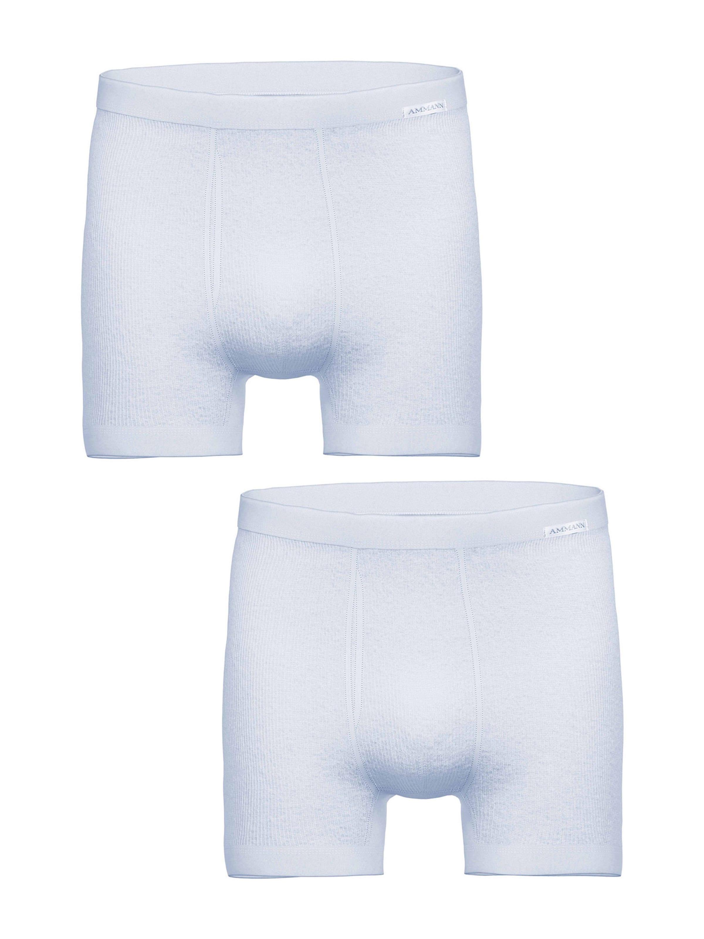 Boxers ' Premium Doppelripp ' Ammann en blanc : devant