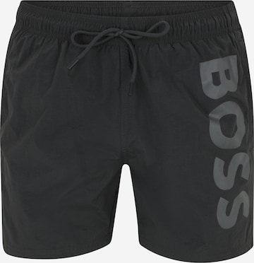 BOSS Шорти за плуване 'Octopus' в сиво: отпред