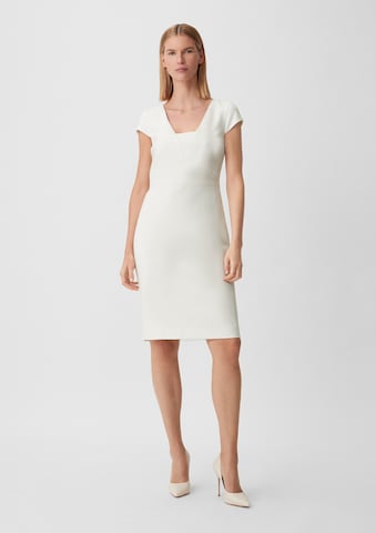 COMMA Платье в Белый: спереди