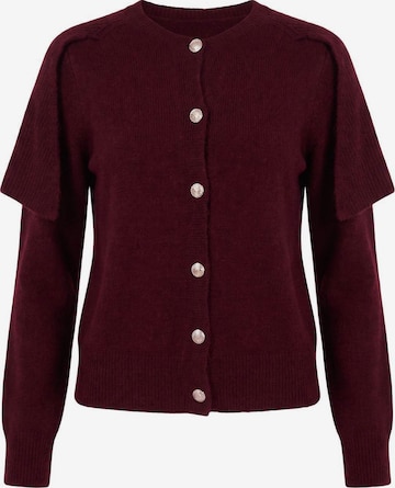 Trendyol Knit cardigan in Red: front